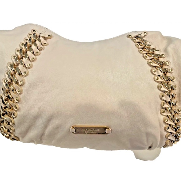 Michael Kors unique ID suple leather Hobo handbag with shiny gold hardware - Picture 3 of 11